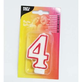 (image for) PAPSTAR B/DAY CANDLE '4' - 7.3CM