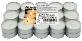 (image for) LUMAR TEALIGHT CANDLE WHITE - 30S/4H