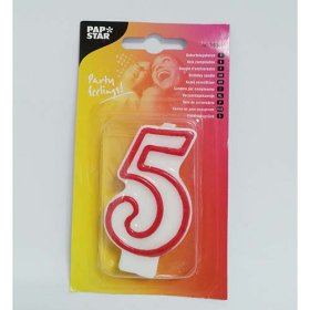 (image for) PAPSTAR B/DAY CANDLE '5' - 7.3CM