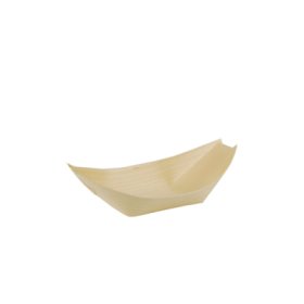 (image for) WOOD BOWL PURE BOAT 16.5X8.5CM - 50S
