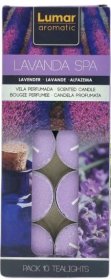 (image for) LUMAR TEALIGHT CANDLE LAVENDER - 10S/5H