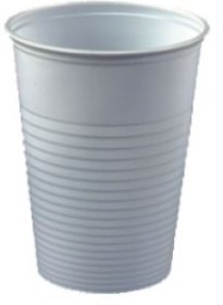 (image for) RUB PLASTIC CUP WHITE 50S - 180ML