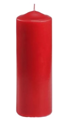 (image for) PAP PILLAR CANDLE RED