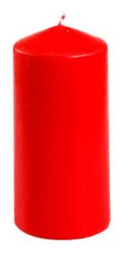 (image for) PAP PILLAR CANDLE RED - 130MM