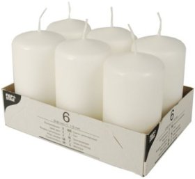 (image for) PAP PILLAR CANDLE WHITE - 115MM