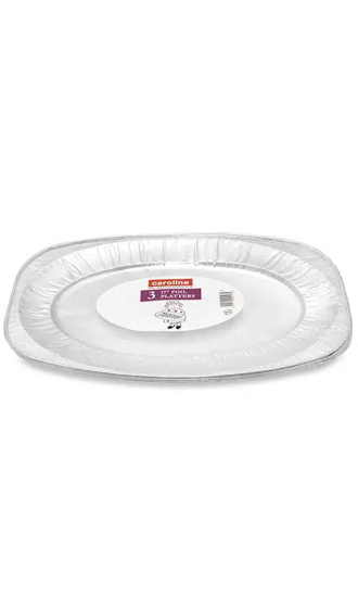 (image for) CAROLINE FOIL PLATTER 42CM - 3PACK