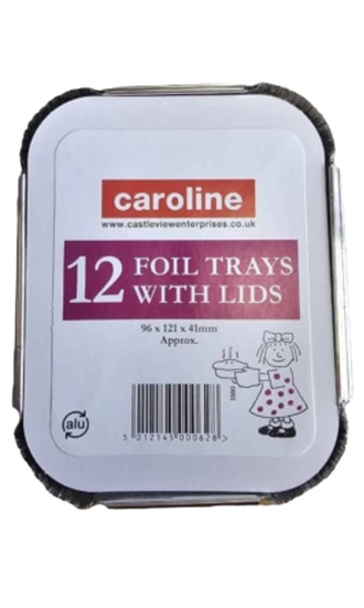 (image for) CAROLINE FOIL CONTAINER 9X12CM - 12PACK