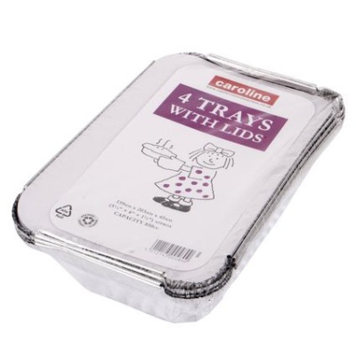(image for) CARO FOIL CONTAINER+LID 4S