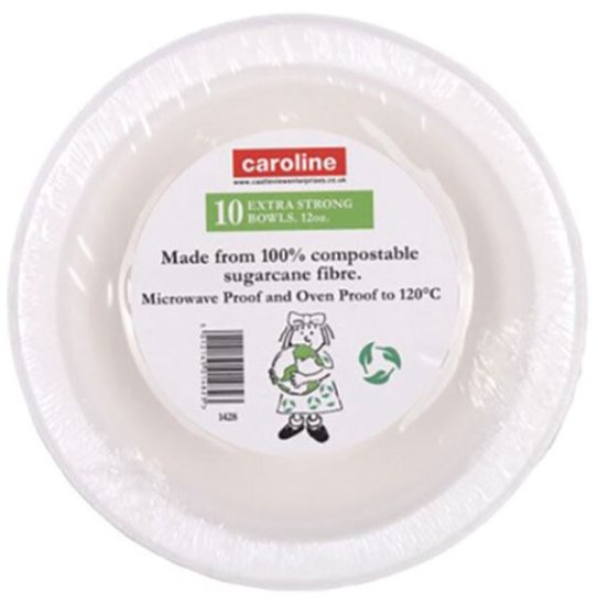 (image for) CAROLINE PAPER BOWL WHITE - 12OZ