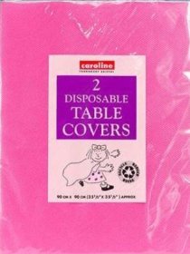 (image for) TABLE COVER HOT PINK SQUARE 2S - 35X90