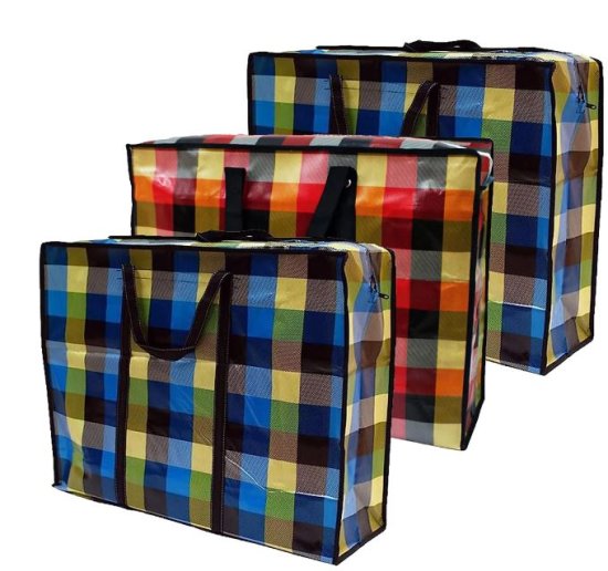 (image for) SHOP/LAUN BAG PLAST ASST LARGE - 80X60