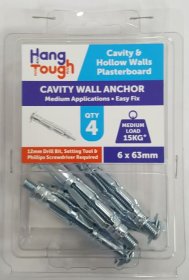 (image for) HT CAVITY WALL ANCHOR/SCREW 4S - 6X63MM