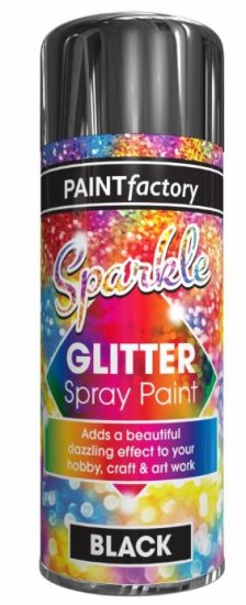 (image for) PF GLITTER SPRAY SP/BLK PAINT - 200ML