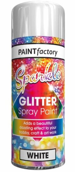 (image for) PF GLITTER SPRAY SP/WHT PAINT - 200ML