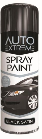 (image for) SPRAY PAINT BLACK SATIN RAP - 250ML