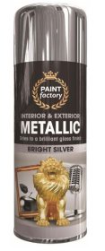 (image for) PF METALLIC SILVER SPRAY PAINT - 400ML