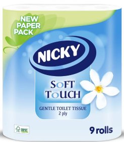 (image for) NICKY T/ROLL S/TOUCH WHITE2P - 9S
