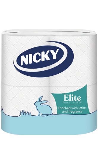 (image for) NICKY ELITE TOILET TISSUE 3PLY - 4 ROLL