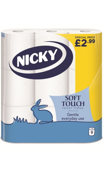 (image for) NICKY SOFT TOUCH TOILET TISSUE 2PLY PM2.99 - 9 ROLL