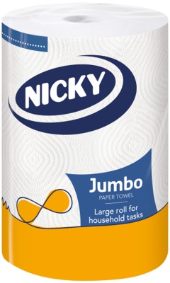 (image for) NICKY JUMBO KITCHEN TOWEL 2PLY - 1 ROLL