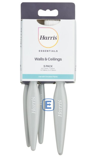 (image for) HAR ESSENTIALS WALLS & CEILINGS PAINT BRUSH - 5PK