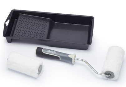 (image for) HARRIS ULTIMATE WALLS & CEILINGS MEDIUM PILE ROLLER SET WITH SPLATTER CONTROL FOR LESS MESS WITH SUPERIOR FINISH - 4INCH