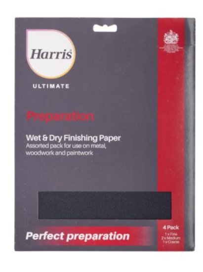 (image for) HARRIS SANDPAPER WET&DRY AST - 4S