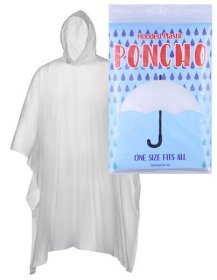 (image for) HENB HOODED PLAST PONCHO CLEAR - STD
