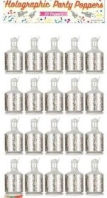 (image for) HEN PARTY POPPERS SILVER - 20PS