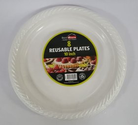 (image for) BB PLASTIC REUSABLE PLATES 8S - 10"