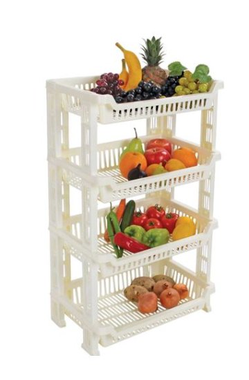 (image for) BB VEGETABLE RACK 4TIER CLEAR - STD