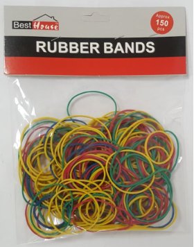 (image for) BB RUBBER BANDS ASST COLOUR - 150PCS