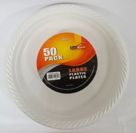(image for) PLASTIC PLATES PK50 - 26CM