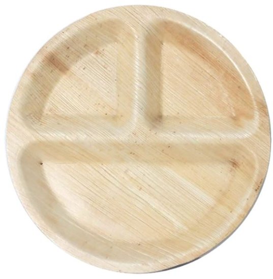 (image for) ECO PALM LEAF PLATE 3 COM 10S - 10\"