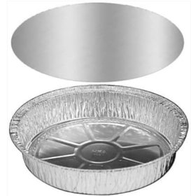 (image for) BB FOIL ROUND TRAYS+LIDS 2S - 22.8X5