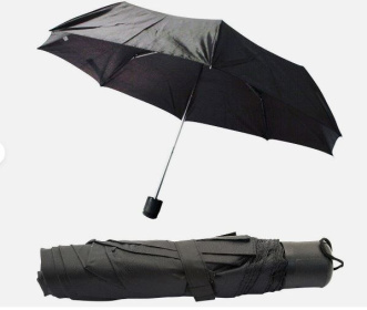 (image for) UMBRELLA MINI BLK/GLD HANDLE