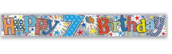 (image for) SEL B/DAY BANNER AGE 7 BOY