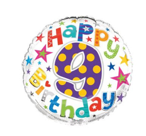 (image for) SEL FOIL BALLOON-AGE 9 UNISEX