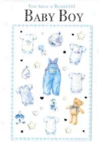 (image for) SEL BABY BOY CARD BLUE - STD