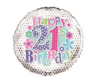 (image for) SEL FOIL BALLOON-AGE 21 FEMALE