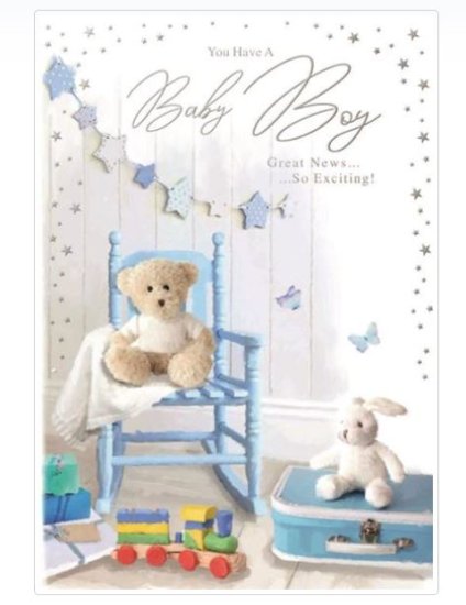 (image for) SEL CARD- HAVE A BABY BOY BLUE - STD