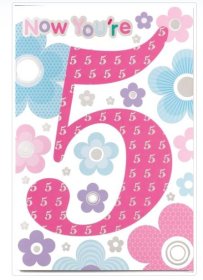 (image for) SEL B/DAY CARD - AGE 5 GIRL - STD