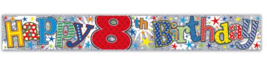 (image for) SEL B/DAY BANNER AGE 8 BOY