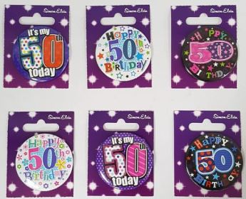 (image for) SEL B/DAY BADGES- 50TH B'DAY