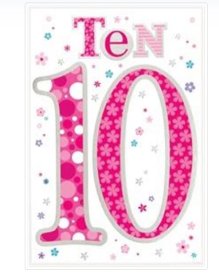 (image for) SEL B/DAY CARD AGE10 GIRL PINK - STD