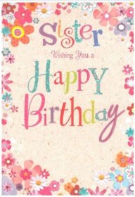 (image for) SEL B/DAY CARD - SISTER - STD