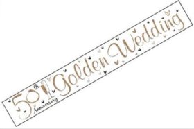 (image for) SEL BANNER 50TH GOLD WEDDING - 2.5M