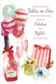 (image for) SEL B/DAY CARD - SISTER-IN-LAW - LARGE