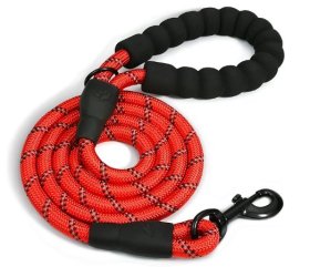 (image for) DOG ROPE WITH SOFT HANDLE RED - 1.6M