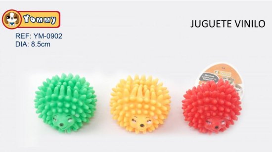 (image for) PET TOY RUBBER HEDGEHOG - 8CM